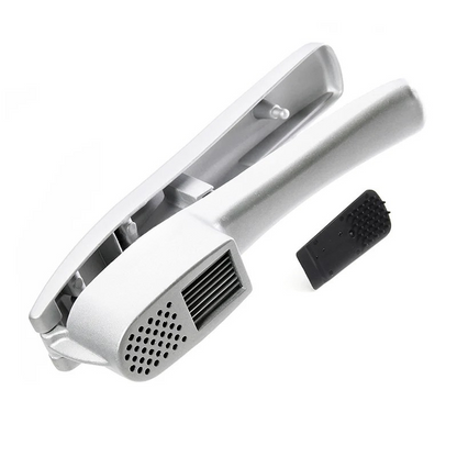 Avelena | Multifunktionales Aluminium Knoblauchpressen-Set mit Silikonrohr-Roller