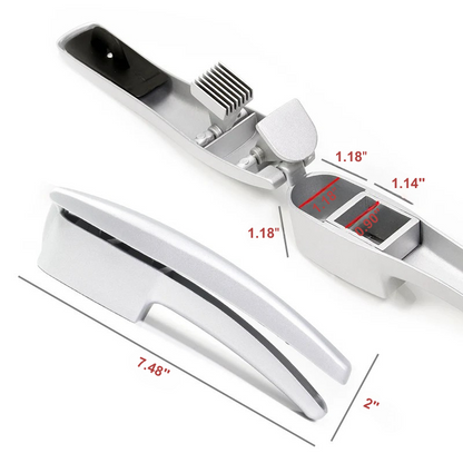 Avelena | Multifunktionales Aluminium Knoblauchpressen-Set mit Silikonrohr-Roller