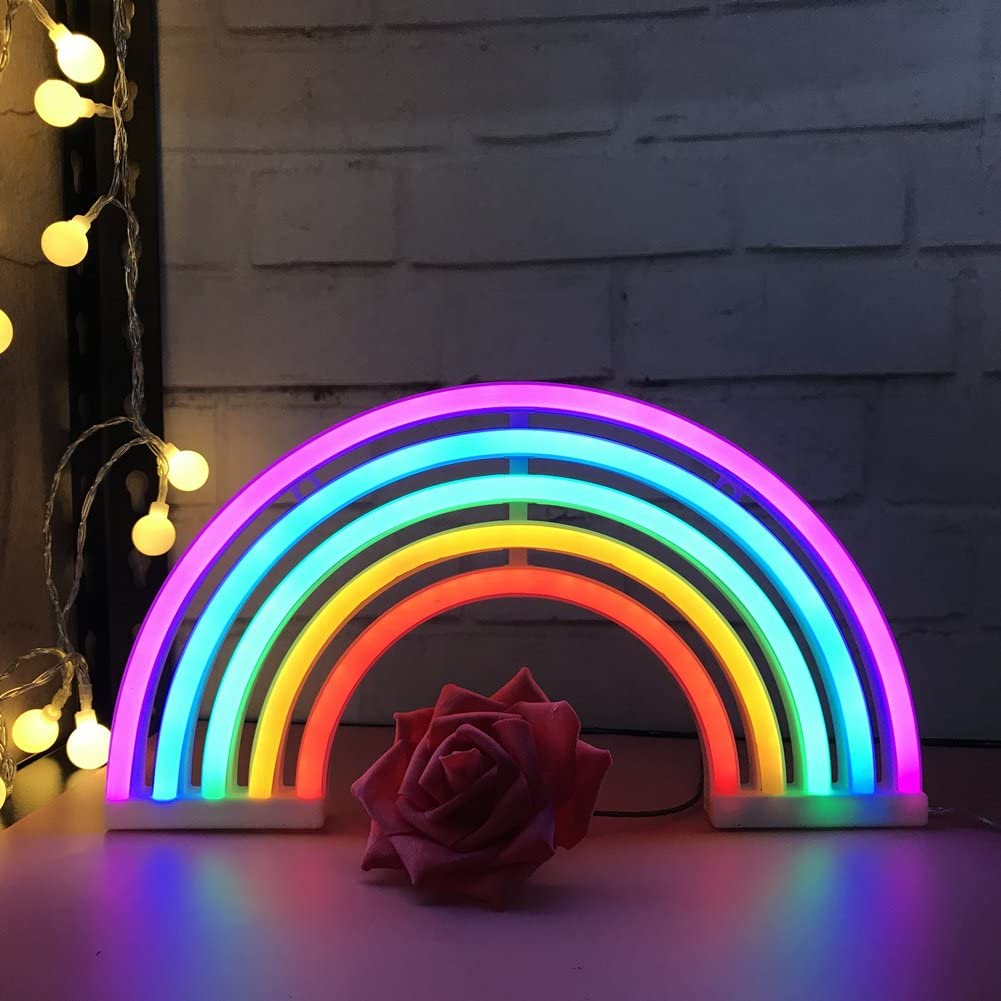 Avelena | Neon Regenbogen Schild
