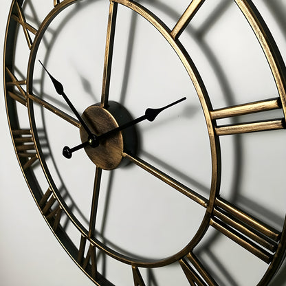 Avelena | Römische Ziffern Eisen Kunst Wand Uhr