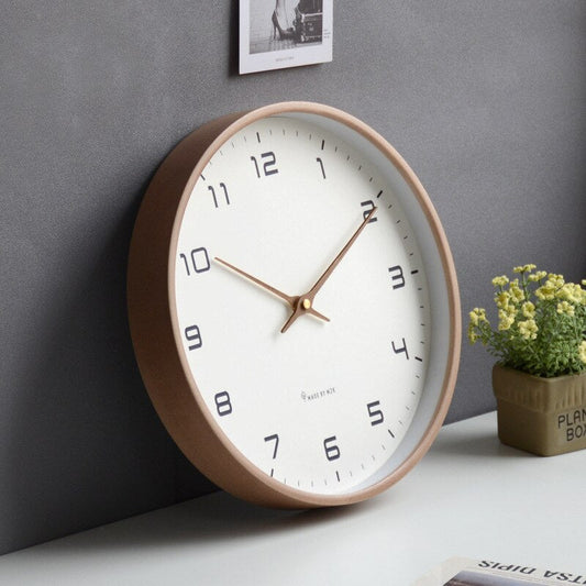 Avelena | LUNDTIME – Stille Holz-Wanduhr mit skandinavischem Design
