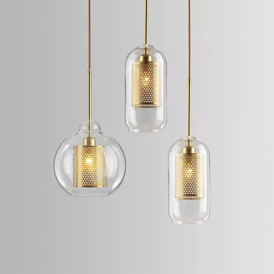 Avelena | UrbanBeam – Stilvolle Eisen- und Glas-Hängeleuchte