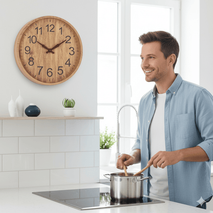 Avelena | OAKTICK – Stille Holz-Wanduhr mit natürlichem Charme