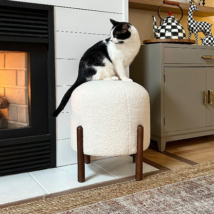 Avelena | 19 Zoll Boucle Ottoman, Wählen Sie Die Farbe