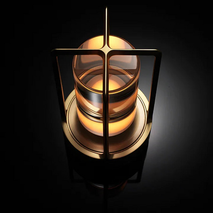 Avelena | Ambient Lantern kabellos wiederaufladbar kleine Nachttischlampe Gold
