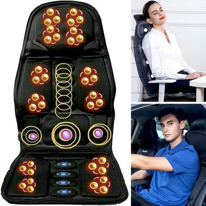 Avelena | 8 Mode Massagesitzauflage mit beheiztem Rücken-Nacken-Kissen für Auto & Zuhause