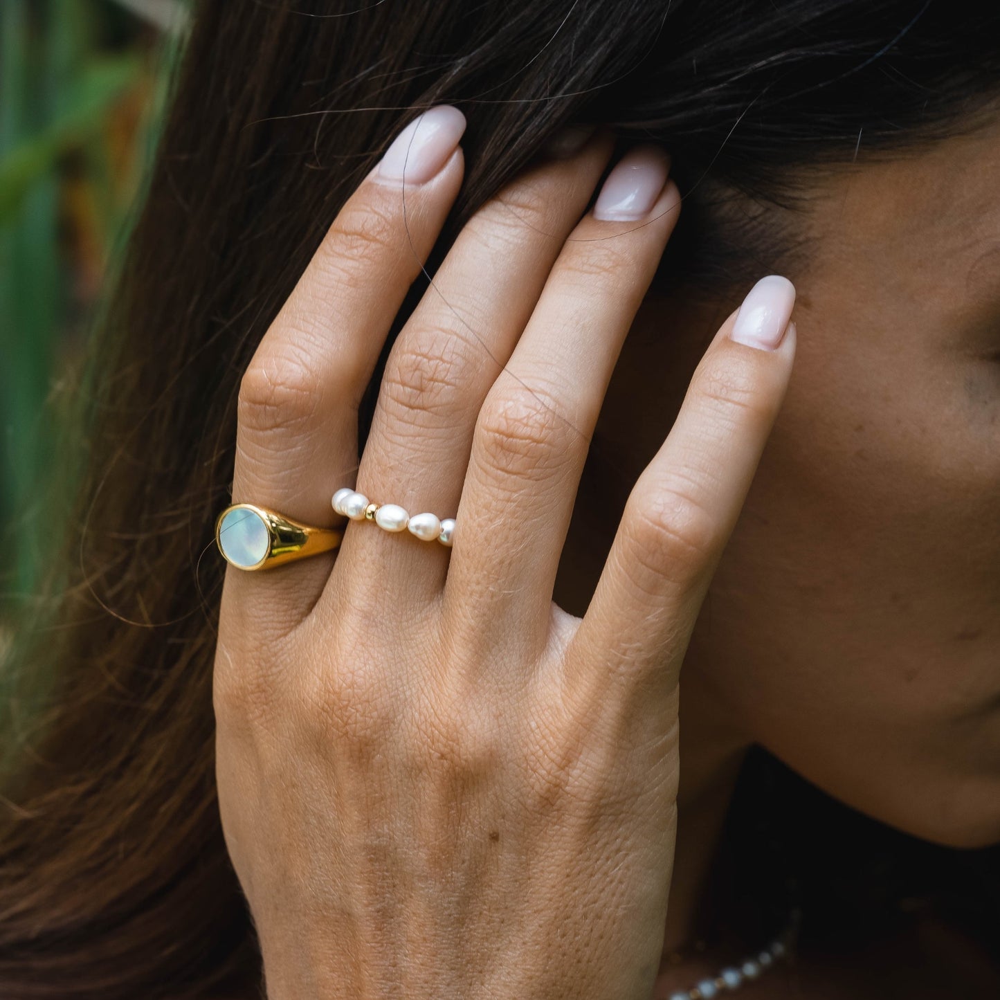 Avelena | Ozean Perlenring für Damen Einzigartiger Perlenschmuck