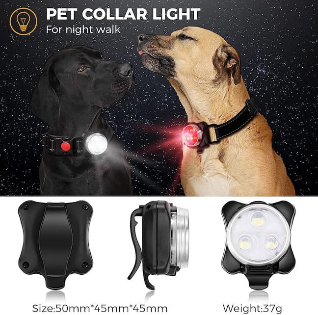 Avelena | Waglight Leuchtendes Led Hundehalsband/Geschirr Taschenlampe - Aufladbar