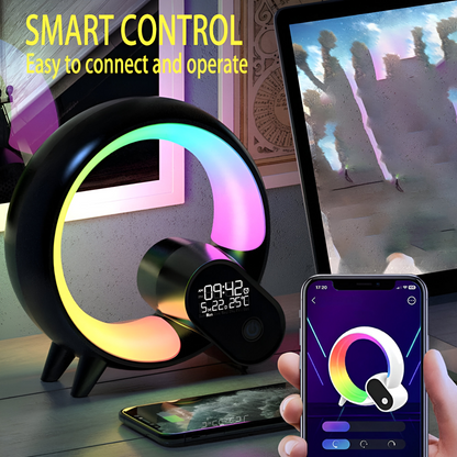 Avelena | 3-in-1 Bluetooth Lautsprecher und Weckerlampe - Beleuchtet Lampe Gute Geschenke für neues Zuhause