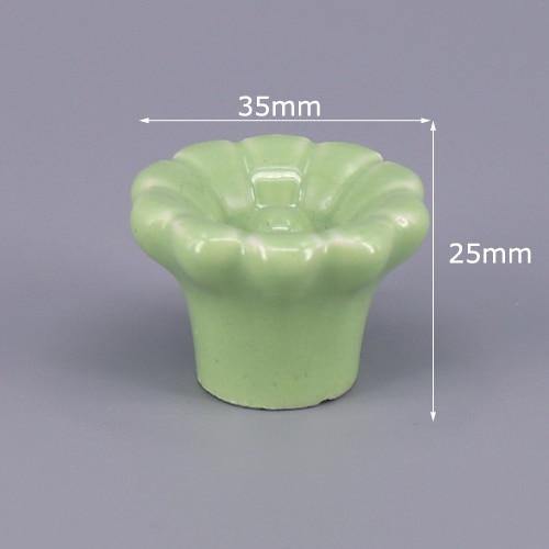 Avelena | 1X Grüne Farbserie Keramikknöpfe Kommode Schublade Schrankgriff Ziehen / Cutekitchen Küchenschrankknopf Möbelbeschläge