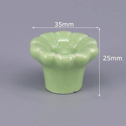 Avelena | 1X Grüne Farbserie Keramikknöpfe Kommode Schublade Schrankgriff Ziehen / Cutekitchen Küchenschrankknopf Möbelbeschläge