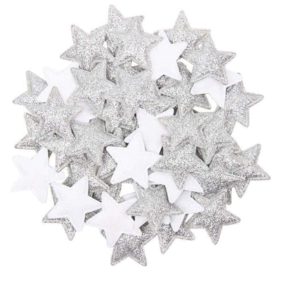 Avelena | 100 Stück Glitzer Patches Glänzende Feste Krone Herz Stern Kaninchen Zubehör für Bekleidungs Nähmaterialien Kleidung Dekoration