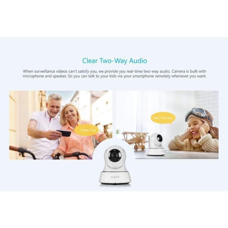 Avelena | Sannce Wifi Ip Kamera Hd 720P Drahtlos 1Mp Smart Cctv Sicherheitskamera P2P Netzwerk Babyphone Heimschutz Mobile Fernkamera