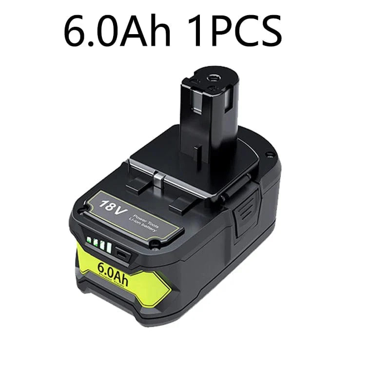 Avelena | 6Ah für Ryobi P108 18V One+ Plus Batterie 18 Volt Lithium-Ionen Elektrowerkzeuge P104 P107 Rb18L50 Rb18L20 P108
