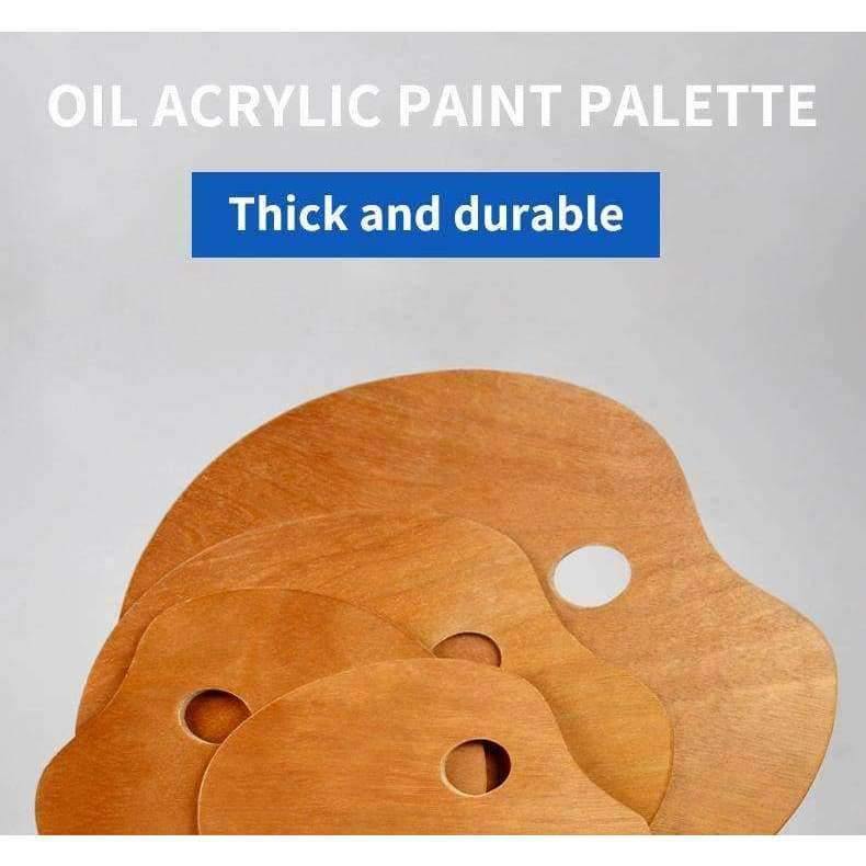 Avelena | 1 Stück Öl-Acryl-Malpalette Solide Holz Walnussfarbe Professionelles Ölmaltray Künstlerpalette Paleta Kunstbedarf
