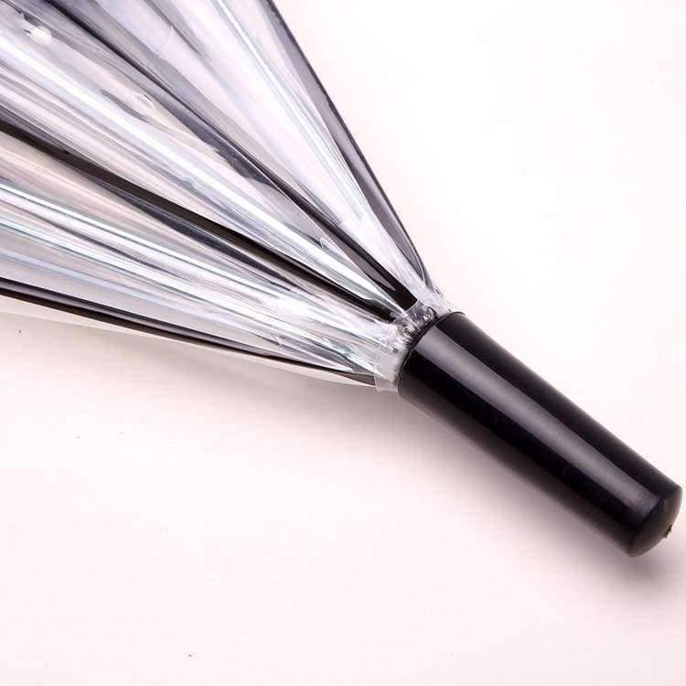 Avelena | 1 Stück Plastikeva Transparente Regenschirme Süßer Vogelkäfig Parasol Langer Stock Regen Klarer Bubble Regenschirm für Frauen
