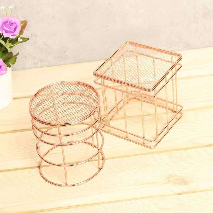Avelena | 1 Stück Rose Gold Metall Stift Halter Box Fall Organizer Home Schreibtisch Bürobedarf Dekor Hochwertige Büro Schule Schreibtisch Zubehör