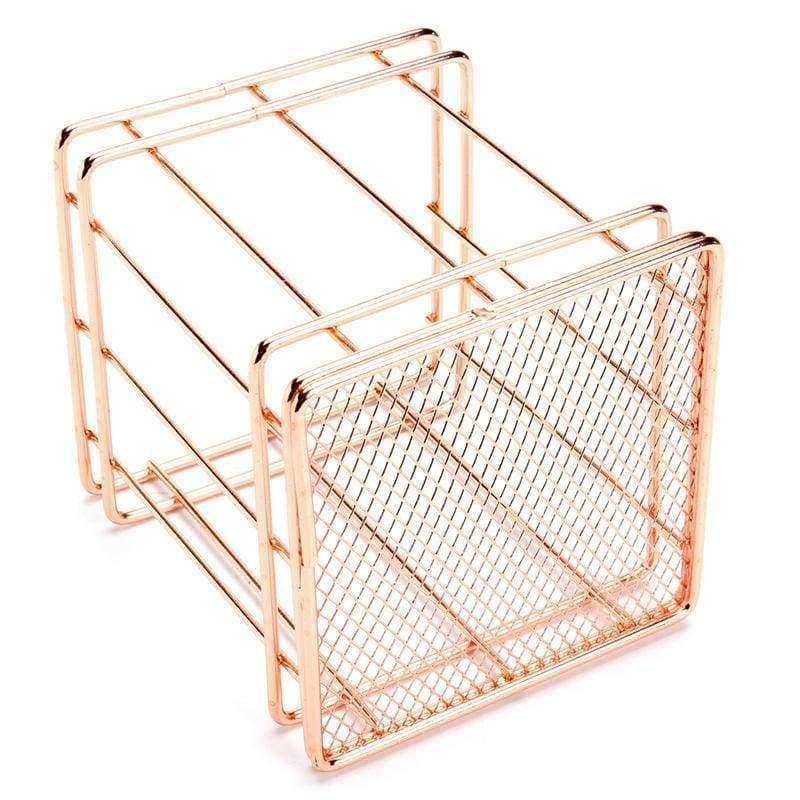 Avelena | 1 Stck Roségold Metall Stifthalter Etui Halter Box Organizer Wohnkultur Tisch Schreibtisch Zubehör Büromaterial Tisch Schreibtisch Zubehör