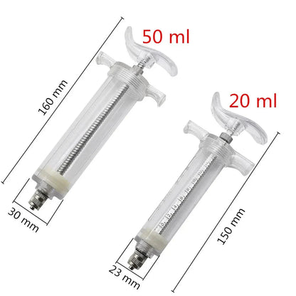 Avelena | 1 Set 10Ml/20Ml/50Ml Vogelfutter Spritze Kit Mit 6 Stück Gewölbten Gavage Rohren Vogel Fütterung Futter Medizin Zubehör