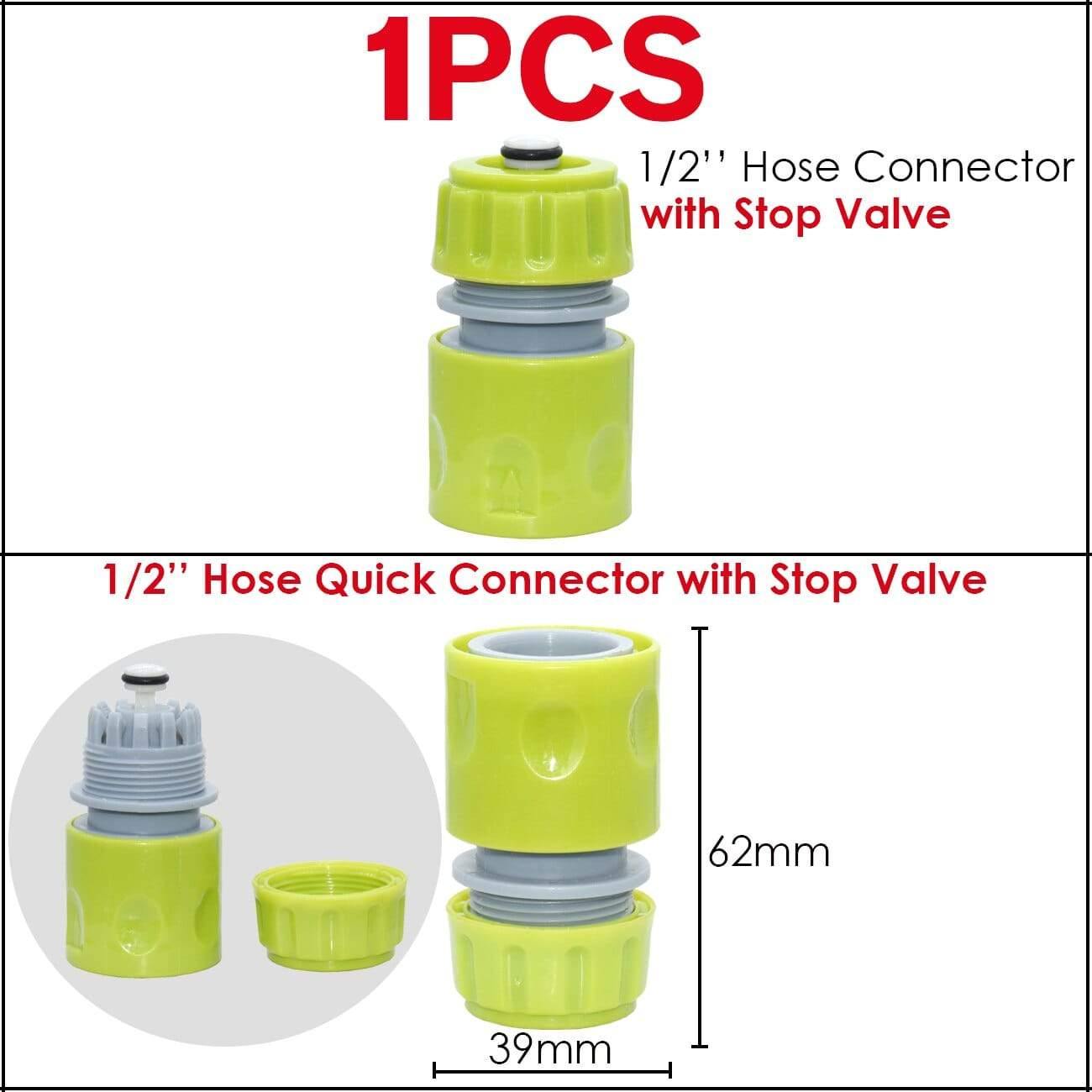 Avelena | Gartenwasserhahn-Adapter Schnellverbinder 1/2 3/4 Tropfbewässerung Wasserverteiler mit Außengewinde und Innengewinde 1/4 Schlauch