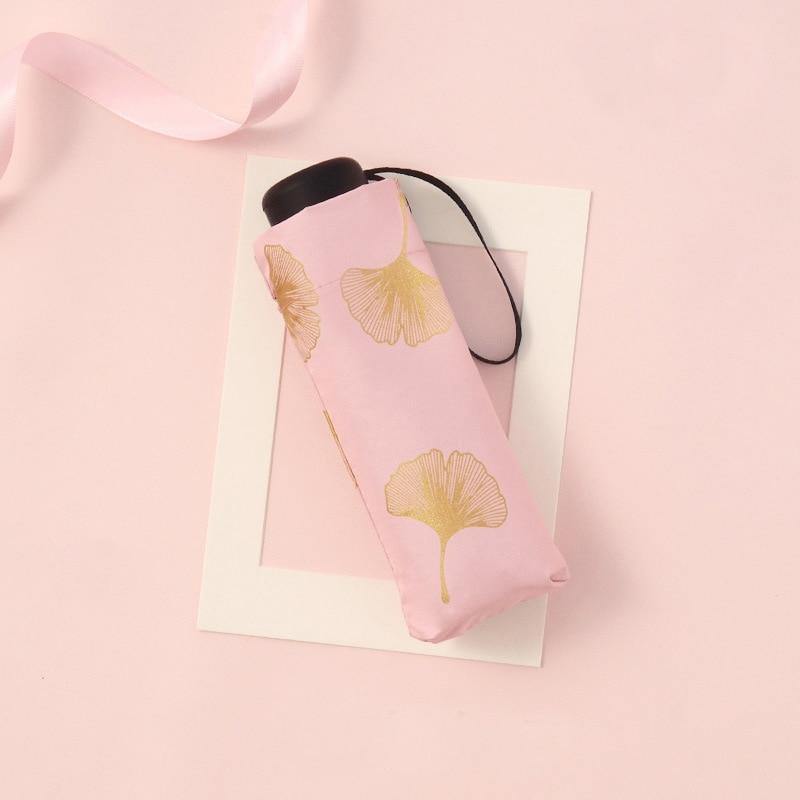Avelena | Mode Ginkgo Biloba Automatikregenschirme Winddicht Faltbare Regenschirme mit Blättern für Frauen Parasol Uv Blatt Paraguas Yd213