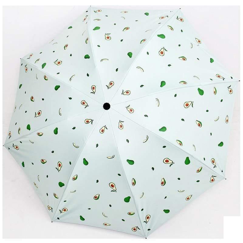 Avelena | Design Cartoon Avocado Regenschirme Frucht Kreativer Klappregenschirm für Frauen Männer Anti-Uv Lieblicher Regenschirm Yd200036