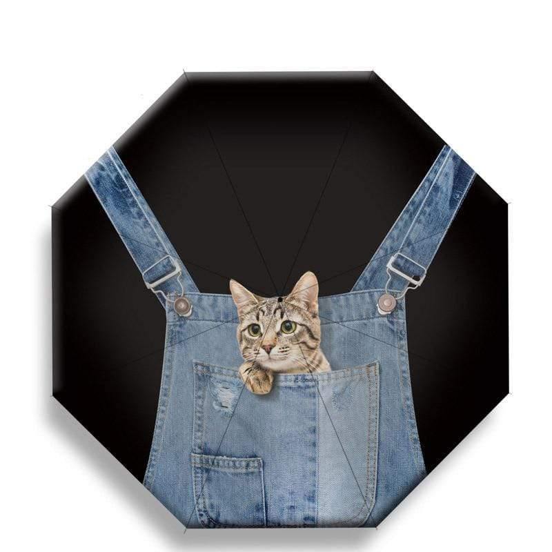 Avelena | Faltbarer Automatischer Cartoon Katze Regenschirm für Frauen Uv Regenfester Regenschirm Parasol Regen Sonne Cartoon Tier Regenschirme Yd200053
