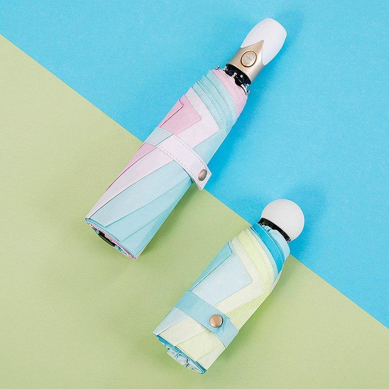 Avelena | Mini-Tasche Farbverlauf Regenschirme Parasol Faltbare Männer Regenschirme Regen für Damen Uv Winddichter Regenschirm Ys200003