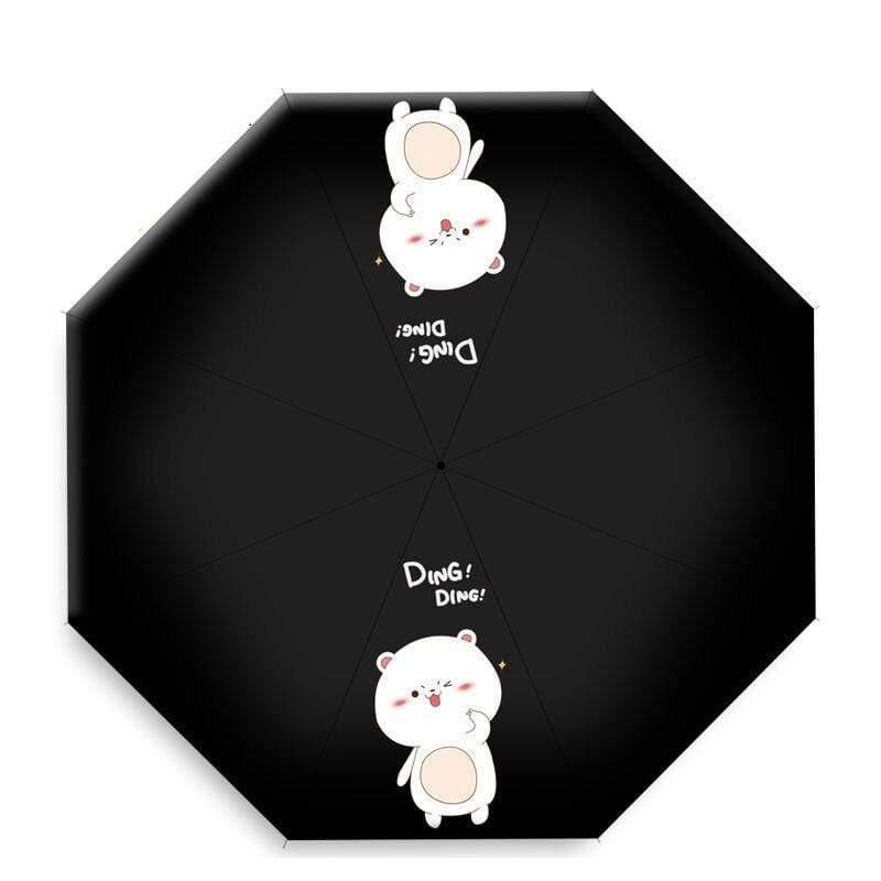 Avelena | Faltbarer Automatischer Cartoon Katze Regenschirm für Frauen Uv Regenfester Regenschirm Parasol Regen Sonne Cartoon Tier Regenschirme Yd200053