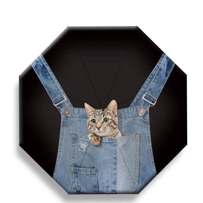 Avelena | Faltbarer Automatischer Cartoon Katze Regenschirm für Frauen Uv Regenfester Regenschirm Parasol Regen Sonne Cartoon Tier Regenschirme Yd200053