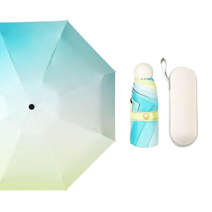 Avelena | Mini-Tasche Farbverlauf Regenschirme Parasol Faltbare Männer Regenschirme Regen für Damen Uv Winddichter Regenschirm Ys200003