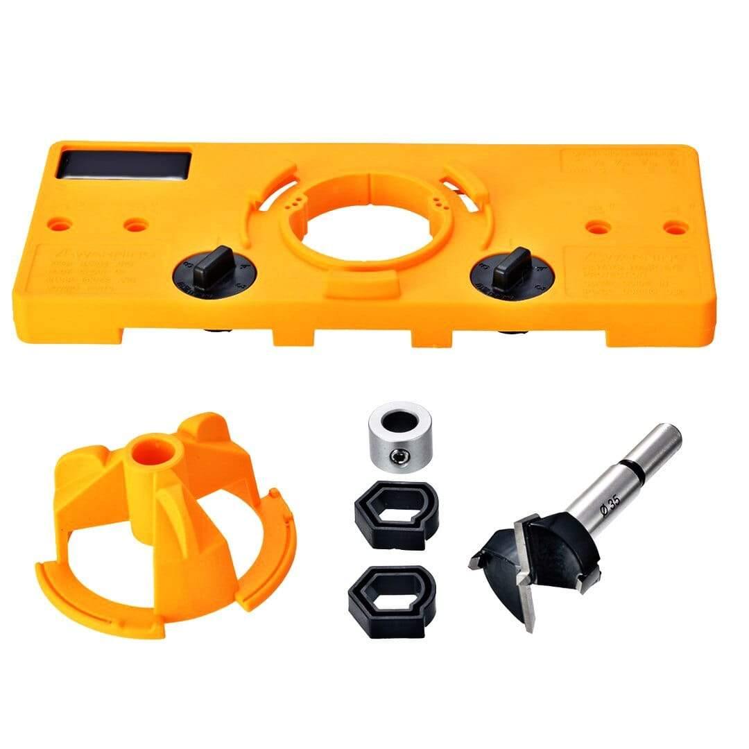 Avelena | 15Mm-35Mm Cup Stil Hinge Driver Bohr Jig Bohrschablonen Set Türlochschablone für Verdeckt Hinge Jig Holzarbeiten Diy Werkzeug
