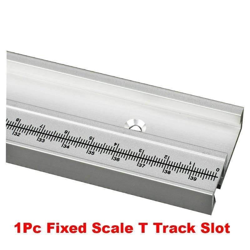 Avelena | 400-800Mm Aluminiumlegierung T-Slot Schiene mit Skala und Gehrungsstopp Bewegliche Skala T- Slots Frästisch Sägestation Holzarbeiten Diy
