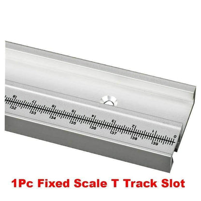 Avelena | 400-800Mm Aluminiumlegierung T-Slot Schiene mit Skala und Gehrungsstopp Bewegliche Skala T- Slots Frästisch Sägestation Holzarbeiten Diy