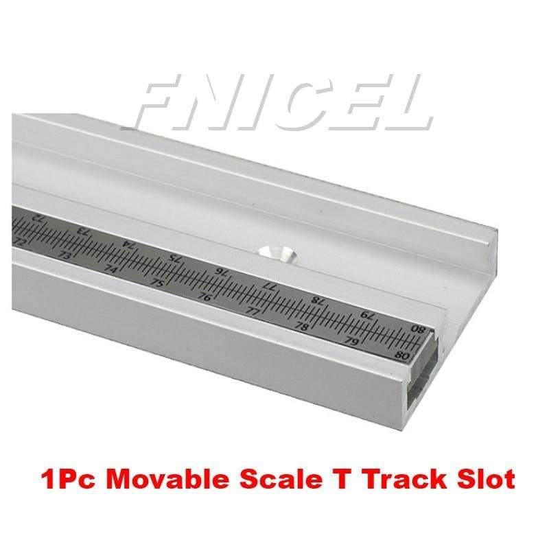 Avelena | 400-800Mm Aluminiumlegierung T-Slot Schiene mit Skala und Gehrungsstopp Bewegliche Skala T- Slots Frästisch Sägestation Holzarbeiten Diy