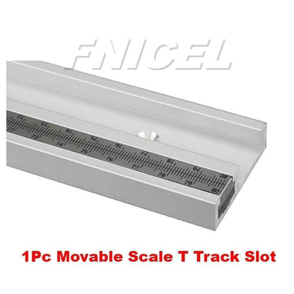 Avelena | 400-800Mm Aluminiumlegierung T-Slot Schiene mit Skala und Gehrungsstopp Bewegliche Skala T- Slots Frästisch Sägestation Holzarbeiten Diy