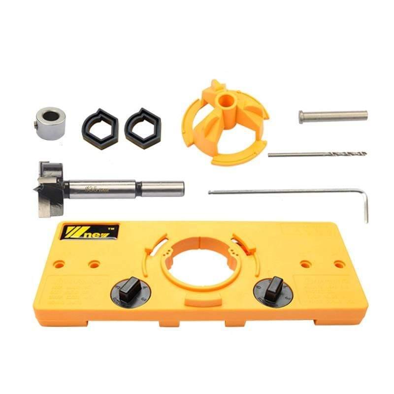 Avelena | 15Mm-35Mm Cup Stil Hinge Driver Bohr Jig Bohrschablonen Set Türlochschablone für Verdeckt Hinge Jig Holzarbeiten Diy Werkzeug
