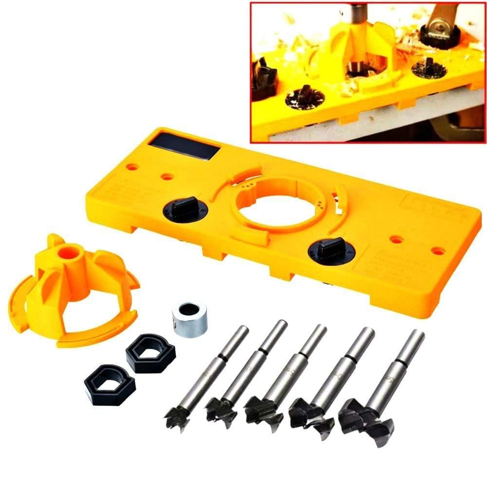 Avelena | 15Mm-35Mm Cup Stil Hinge Driver Bohr Jig Bohrschablonen Set Türlochschablone für Verdeckt Hinge Jig Holzarbeiten Diy Werkzeug