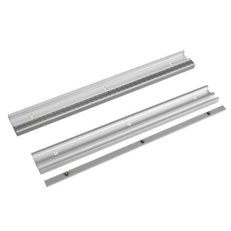 Avelena | 400-800Mm Aluminiumlegierung T-Slot Schiene mit Skala und Gehrungsstopp Bewegliche Skala T- Slots Frästisch Sägestation Holzarbeiten Diy