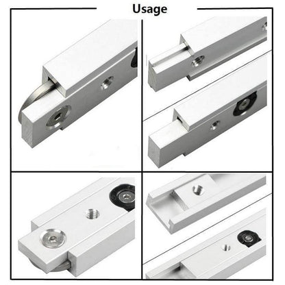 Avelena | Aluminiumlegierung T-Schienen Slot Gehrungsführung und Gehrungsleiste Schieber Tischsäge Gehrungsmaßstab Holzwerkzeuge Diy