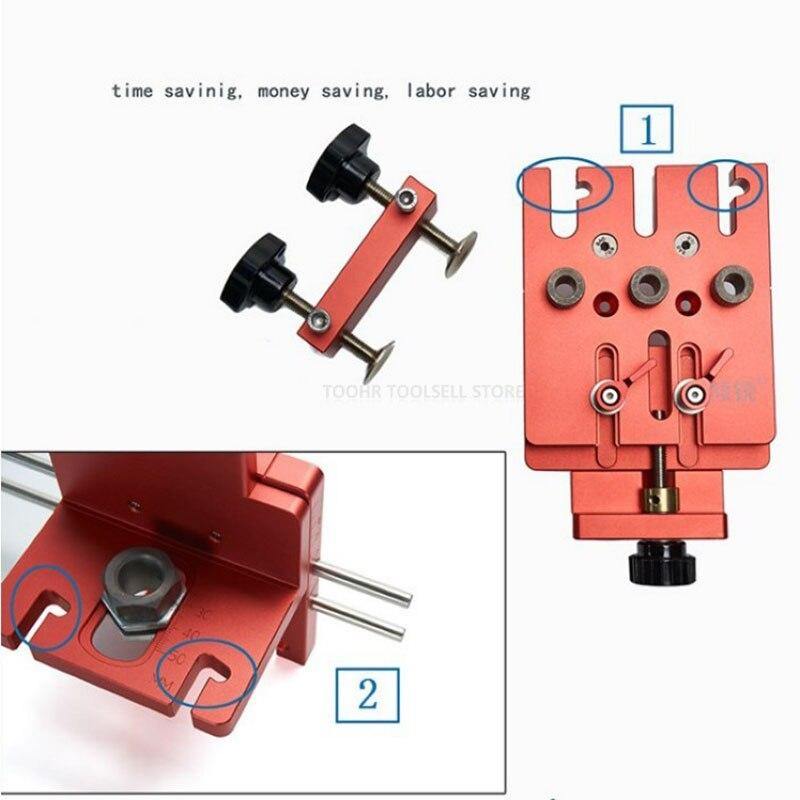 Avelena | Doweling Jig Holzverarbeitung 3 In 1 Loch Bohrer Punch Positionierer Führungsortungsgerät für Möbel Schnelle Verbindung Holzverarbeitung Diy Werkzeuge