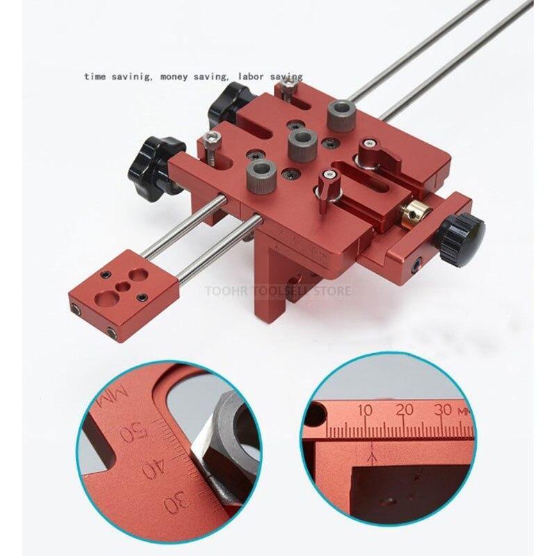 Avelena | Doweling Jig Holzverarbeitung 3 In 1 Loch Bohrer Punch Positionierer Führungsortungsgerät für Möbel Schnelle Verbindung Holzverarbeitung Diy Werkzeuge