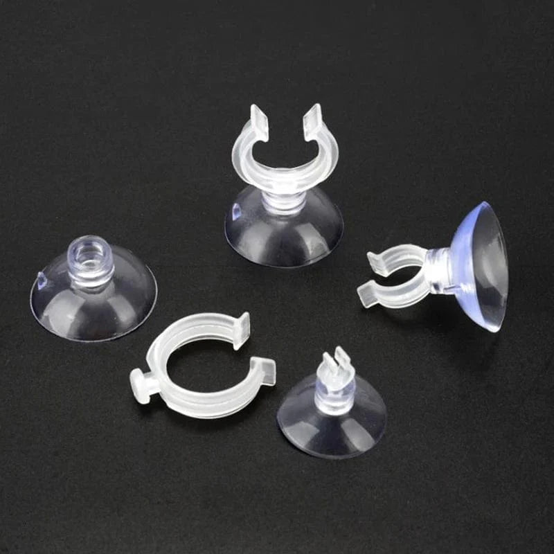 Avelena | 5 Stück Aquarium Saugnäpfe Luftschlauchhalter Saugfür Fischtankpumpe Sauerstoffluftschlauch Befestigungsclip 4/5 Mm Zubehör