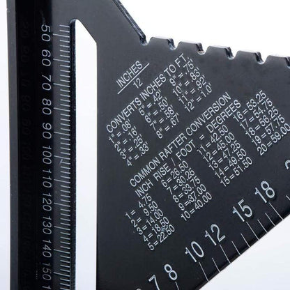 Avelena | 12 Zoll Dreieckslineal Zimmermannsquad Svenson Metrisches Quadrat Zimmermannswerkzeuge Tischler Quadrat Layout Gauge Messwerkzeug