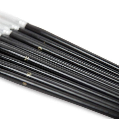 Avelena | 12 Stück / Set Nylon Haar Malpinsel Set Künstlerpinsel Wasserfarbe Acryl Ölmalerei Kunstbedarf Schwarzer Zeichenwasserpinsel