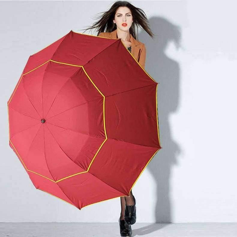 Avelena | 130Cm Große Top-Qualität Regenschirm Männer Regen Frauen Winddicht Groß Paraguas Männlich Frauen Sonne 3-Faltender Großer Regenschirm Outdoor Parapluie