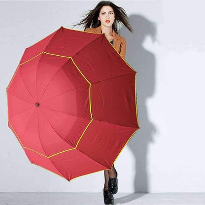 Avelena | 130Cm Große Top-Qualität Regenschirm Männer Regen Frauen Winddicht Groß Paraguas Männlich Frauen Sonne 3-Faltender Großer Regenschirm Outdoor Parapluie