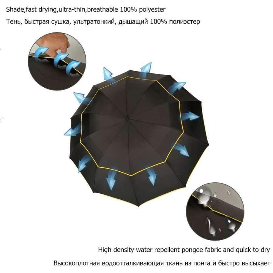 Avelena | 130Cm Große Top-Qualität Regenschirm Männer Regen Frauen Winddicht Groß Paraguas Männlich Frauen Sonne 3-Faltender Großer Regenschirm Outdoor Parapluie