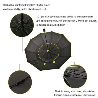 Avelena | 130Cm Große Top-Qualität Regenschirm Männer Regen Frauen Winddicht Groß Paraguas Männlich Frauen Sonne 3-Faltender Großer Regenschirm Outdoor Parapluie