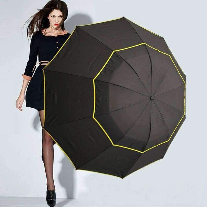 Avelena | 130Cm Große Top-Qualität Regenschirm Männer Regen Frauen Winddicht Groß Paraguas Männlich Frauen Sonne 3-Faltender Großer Regenschirm Outdoor Parapluie
